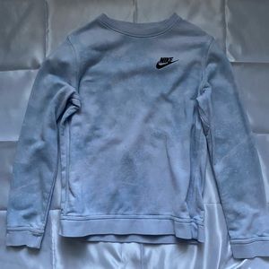 Medium Blue Tie Dye Nike Crewneck